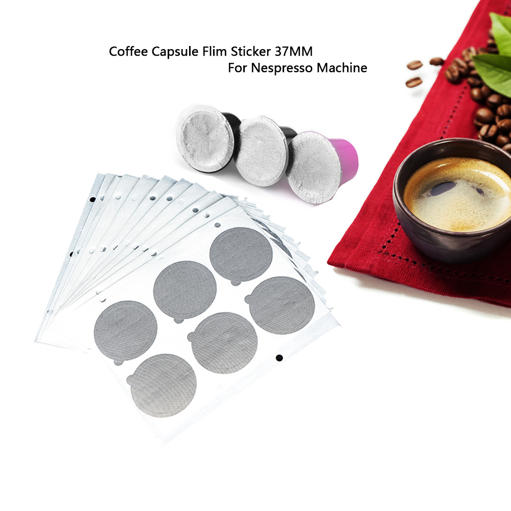 Coffee Equipment For Home - Nachfüllbare Nespresso-Kaffeekapsel-Flim-Aufkleber, Nachfüllung der Edelstahlkapsel, selbstklebender
