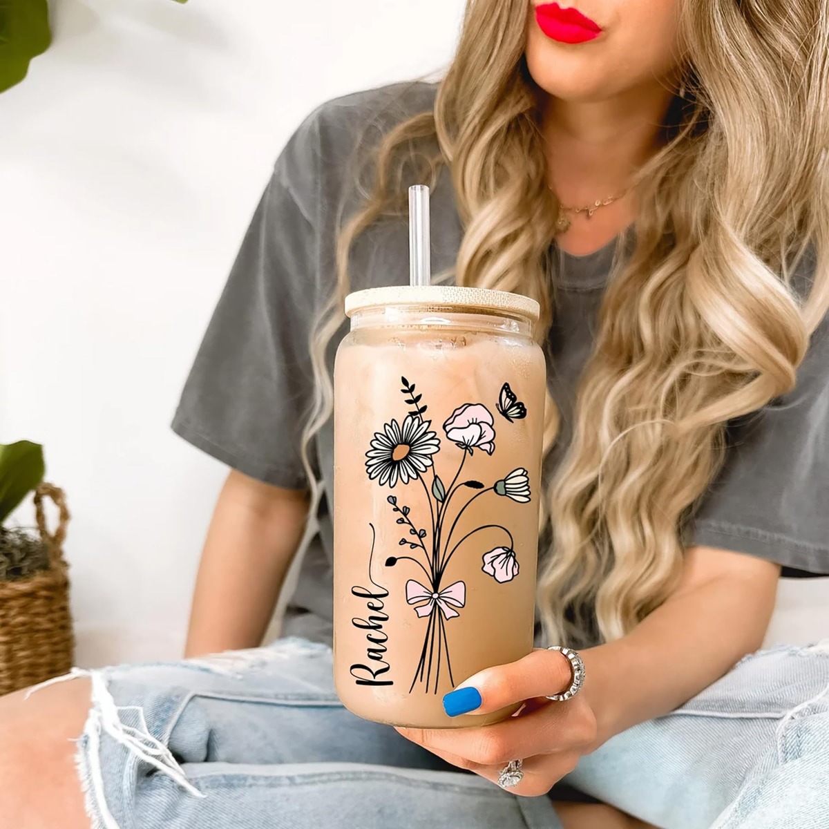 Coffee Equipment Camping - Personalisierte Niedliche Becherflasche mit Deckel und