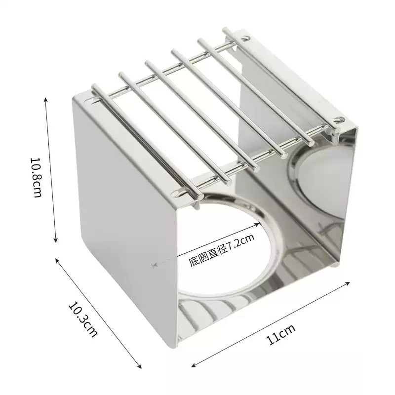 Coffee Equipment Camping - Quadratischer Kaffeekocherständer aus Edelstahl, stabiler Topfständer
