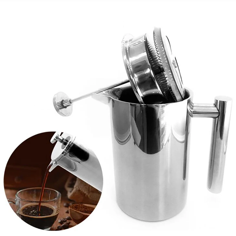 Coffee Equipment Camping - Doppelwandige Isolierte Kaffeekanne mit Filter, Hitzebeständige