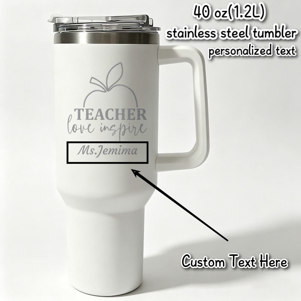Coffee Equipment Camping - 1L Lehrerflasche mit personalisiertem Text, Edelstahl-Thermoflasche,