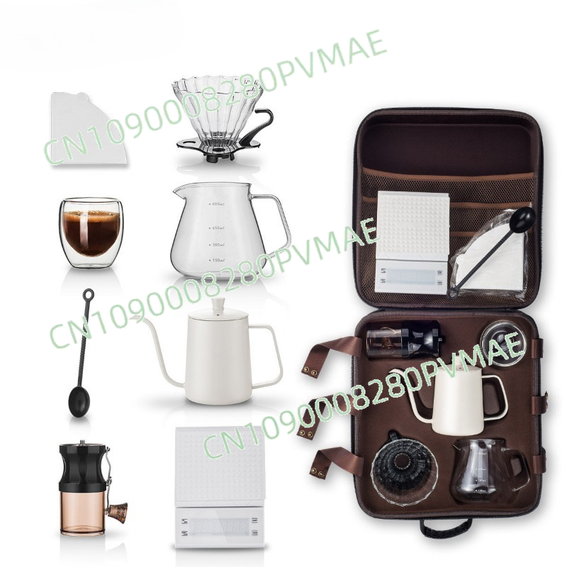 Coffee Equipment Pour Over - Handgebrühtes Kaffee-Set für Outdoor-Camping, Kaffeeausrüstung, komplettes