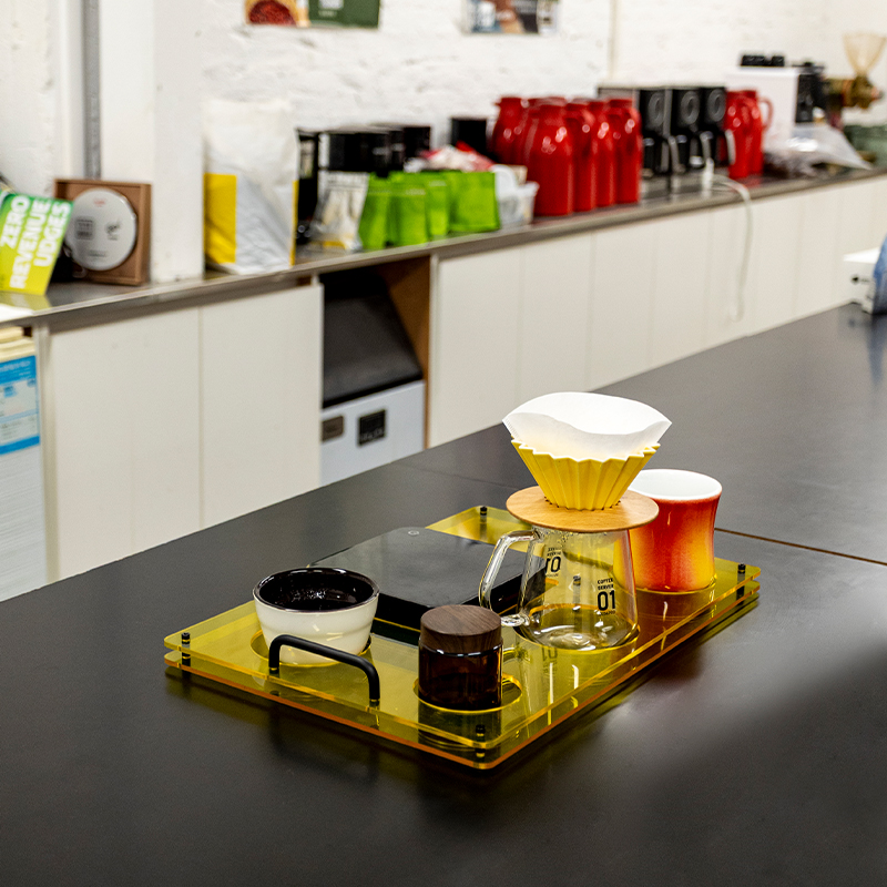 Kaffeetablett aus Acryl, zum A – Coffee Equipment And Supplies Bewertung und Preis